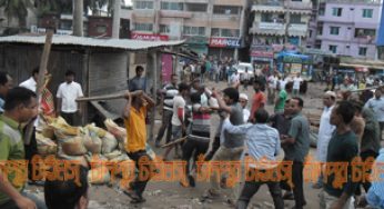 চাঁদপুরে পৌরসভার উচ্ছেদ অভিযানে হামলা-সংঘর্ষ : আটক ৩