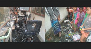 কচুয়ায় ভয়াবহ অগ্নিকান্ড : ৫ দোকান পুড়ে ছাই