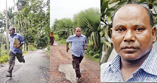 ৪৫ কিলোমিটার দৌড়ে অফিস করেন আব্দুর রাজ্জাক