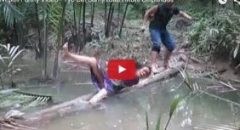 অভিনয় করতে গিয়ে অভিনেত্রী পানিতে (মজার ভিডিও)