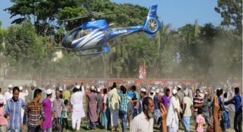 মতলবে হেলিকপ্টারযোগে শামসুল হকের মরদেহ : জানাযা সম্পন্ন