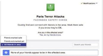 প্যারিসে হামলার ঘটনায় ফেসবুকের ‘সেফটি চেক’