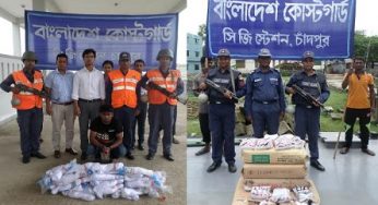 চাঁদপুরে ৫৪ লাখ টাকার কারেন্ট জাল ও পলিথিন জব্দ : আটক ১