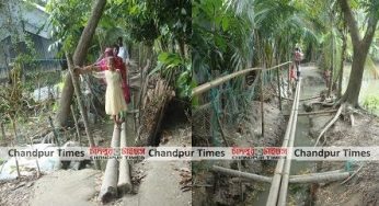 হাইমচর চরভৈরবীর প্রধান রাস্তায় সাঁকো : চরম দুর্ভোগ