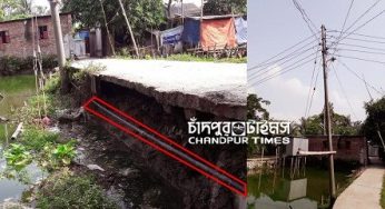 চাঁদপুরে পুকুরে অপরিকল্পিত মাগুর চাষ : ধসে পড়ছে রাস্তা ও পিলার