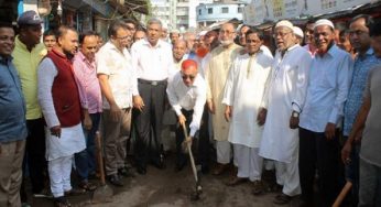 ৬৩ লাখ টাকা ব্যয়ে চাঁদপুর বিপণীবাগ ও নাজিরপাড়া রাস্তার সংস্কার শুরু