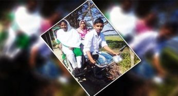 মতলবে রিকশা চালিয়েই লেখাপড়া ও সংসার ব্যয় চালাচ্ছে সবুজ