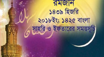 চাঁদপুরসহ সারাদেশের সাহরি ও ইফতারের সময়সূচি ২০১৮