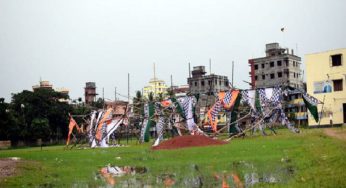 বৃষ্টিতে চাঁদপুরের ঈদগাহ ময়দানগুলোতে জলাবদ্ধতা