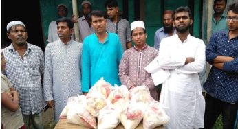 মতলব দক্ষিণে উপাদী শান্তি নগর বাজারে ঈদ সামগ্রী বিতরণ