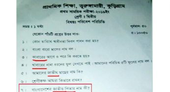 পরীক্ষার প্রশ্নে, বাংলাদেশের জাতীয় পিতার নাম কী?