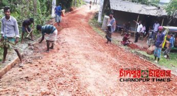 ফরিদঞ্জে গ্রামীণ সড়ক সংস্কার কাজে অনিয়মের অভিযোগ