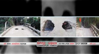 শাহরাস্তিতে চার সেতুর বেহাল দশা : জীবন ঝুঁকি নিয়ে চলাচল