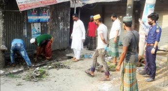 করোনা সচেতনতায় ফরিদগঞ্জে পরিচ্ছন্নতা  অভিযান