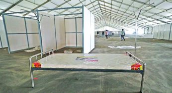 বসুন্ধরায় হাসপাতাল নির্মাণ চার দিনের মধ্যেই সম্পন্ন হচ্ছে