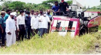 মতলব উত্তরে ধান কাটায় কম্বাইন হার্ভেস্টার উদ্বোধন