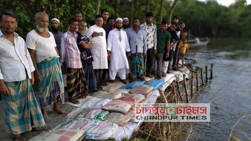 চাঁদপুরে মেঘনার ভাঙনে আতংকে বিষ্ণুদীর কয়েক হাজার মানুষ