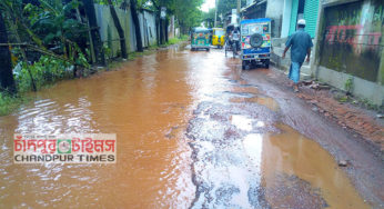 জোয়ারের পানি বাড়লে ডুবে যায় বঙ্গবন্ধু সড়ক : যান চলাচলে দুর্ভোগ