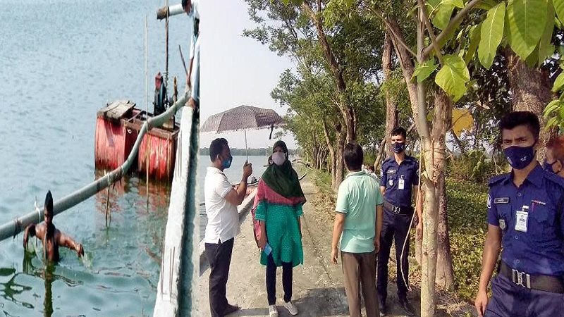 চাঁদপুর টাইমসের সংবাদ প্রকাশের পর ফরিদগঞ্জে অবৈধ ড্রেজিং ধ্বংস