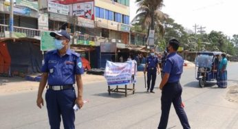 শাহরাস্তিতে লকডাউনে পুলিশের তৎপরতা দৃশ্যনীয়