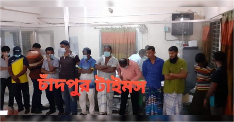 চাঁদপুরে জুয়া খেলারত অবস্থায় ১২ জুয়াড়ি আটক