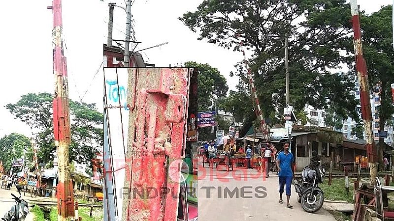 চাঁদপুরে অর্ধশত জোড়াতালিতে ঝুঁকিপূর্ণ রেলগেইট, দুর্ঘটনার আশঙ্কা