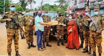 চাঁদপুরে সেনা সদস্যদের জন্য স্বাস্থ্য সুরক্ষা সামগ্রী প্রদান