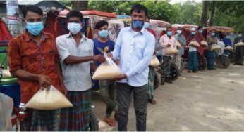 কচুয়ায় মৎসজীবী লীগ নেতার উদ্যোগে খাদ্য সামগ্রী বিতরণ