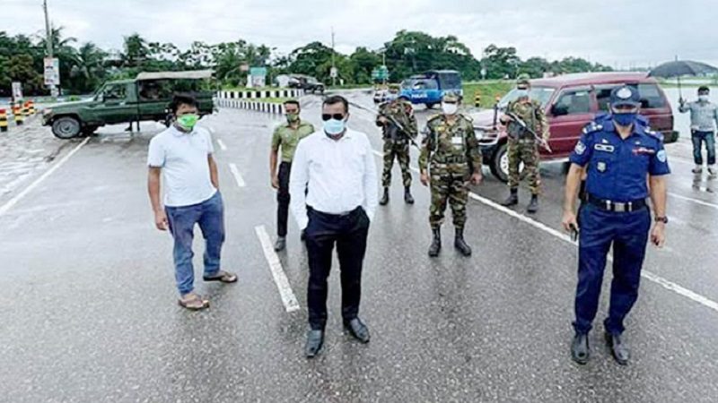 মতলব উত্তরে লকডাউন বাস্তবায়নে কঠোর প্রশাসন