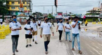 হাজীগঞ্জ পৌর ছাত্রলীগের স্বেচ্ছাসেবক টিম মাঠে