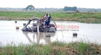 ফরিদগঞ্জে অবৈধ ড্রেজার বিনষ্ট