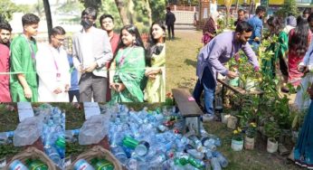 পরিত্যক্ত প্লাস্টিক বোতলের বিনিময়ে ১ হাজার গাছের চারা দিল ‘পূর্ণয়’