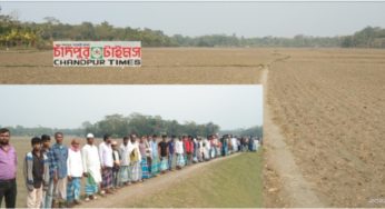 হাইমচরে ৪ হাজার একর জমিতে পানির জন্য কৃষকদের হাহাকার