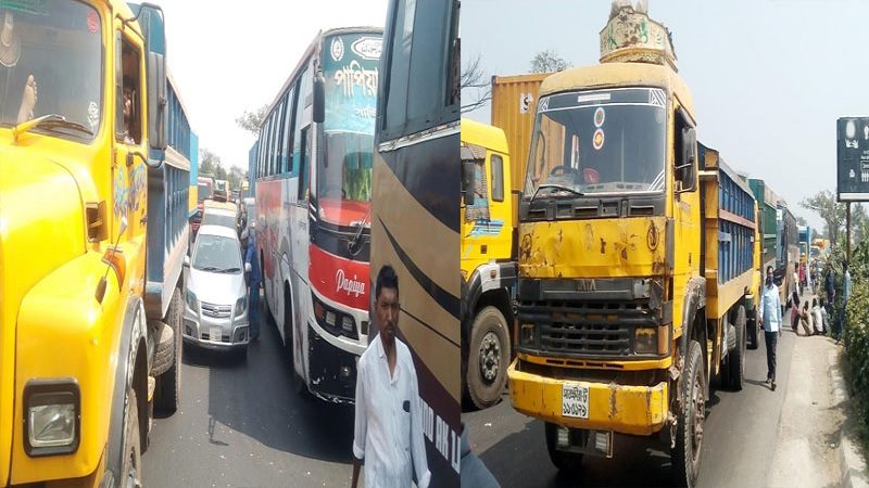 কুমিল্লায় পৃথক তিন দুর্ঘটনা, দীর্ঘ যানজটে দুর্ভোগে যাত্রীরা