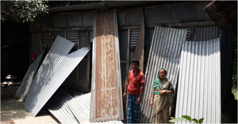 কচুয়ায় কালবৈশাখী ঝড়ে নিরীহ পরিবারের বসতঘর লন্ডভন্ড