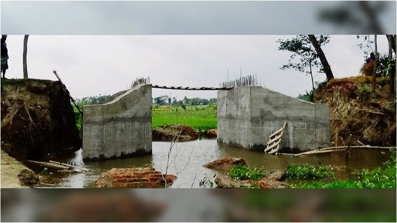 কচুয়ায় ব্রিজ নির্মাণে ধীরগতি, ভোগান্তি চরমে