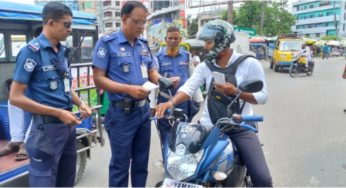 চাঁদপুরে ট্রাফিক পুলিশের বিশেষ অভিযান অব্যাহত