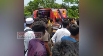 মতলবে নিয়ন্ত্রণ হারিয়ে বাস খাদে, শিশুসহ ১৭ যাত্রী আহত     