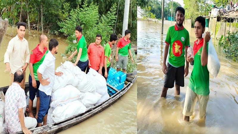 কচুয়ায় আলোর মশালের খাদ্য সহায়তা বিতরণ