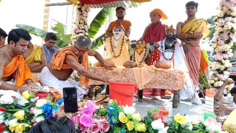 কচুয়ার সাচার জগন্নাথ দেবের স্নানযাত্রা উৎসব সম্পন্ন