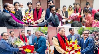 আওয়ামী লীগের সভাপতিমণ্ডলীর সদস্য মায়া চৌধুরীকে ফুলেল শুভেচ্ছা