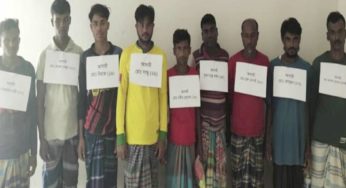 মতলব মোহনপুরে ১০ জেলে আটক
