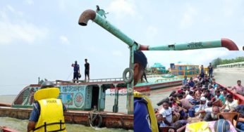 মেঘনায় অবৈধভাবে বালু উত্তোলন, ১০ ড্রেজারসহ আটক ৪৩