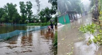 হাজীগঞ্জে প্রায় সব গ্রামে পানি জমে জলাবদ্ধতা, জনদুর্ভোগ চরমে