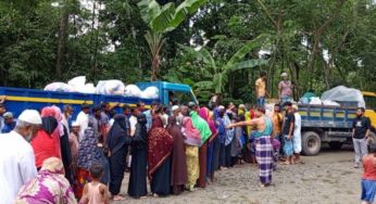 ফরিদগঞ্জে ডিএমপি উপ-পুলিশ কমিশনার মো. শাহাদাৎ হোসেনের খাদ্য সামগ্রী বিতরণ 