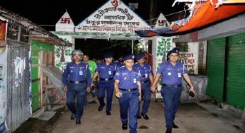 দুর্গাপূজা উপলক্ষে সার্বিক নিরাপত্তা পর্যবেক্ষণে চাঁদপুর জেলা পুলিশ