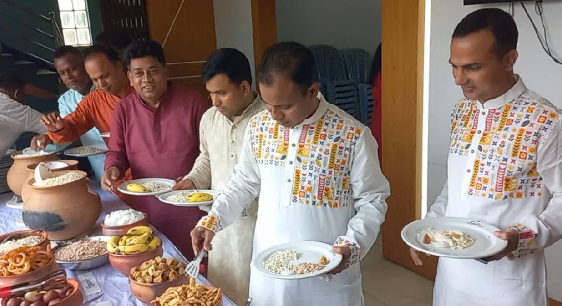 বর্ণিল আয়োজনে চাঁদপুর প্রেসক্লাবে বৈশাখ উদযাপন