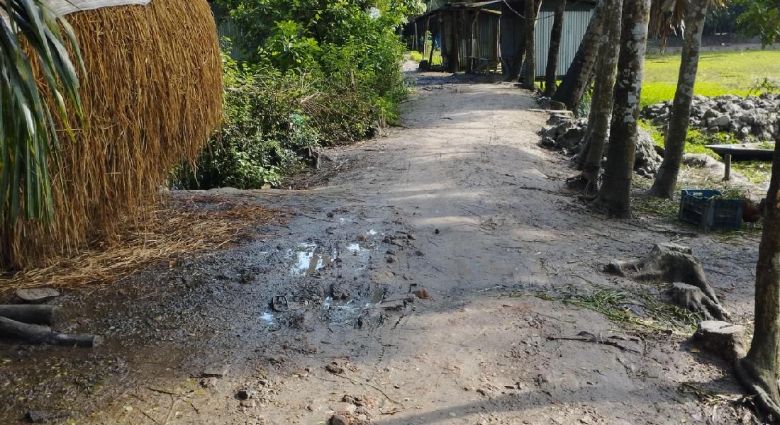 হাজীগঞ্জের কাঁচা রাস্তার বেহাল দশা