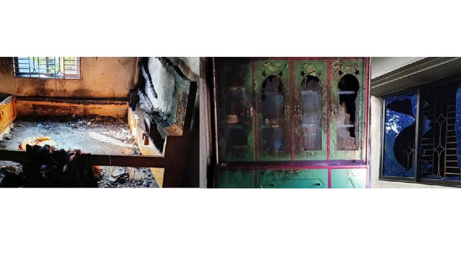 ফরিদগঞ্জে রহস্যজনক অগ্নিকাণ্ডে পুড়ে ছাই প্রবাসীর বসতঘর