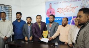 সংবর্ধনা পেলেন সাংবাদিক মনিরুজ্জামান বাবলু